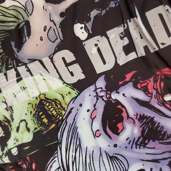 'The Walking Dead' graphic print bodysuit Lg. zombies skulls skeletons Ghouls - Picture 8 of 9